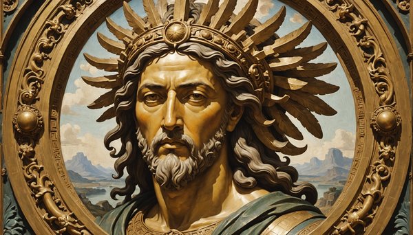 Gr. gott der künste: symbol der kreativen meisterwerke